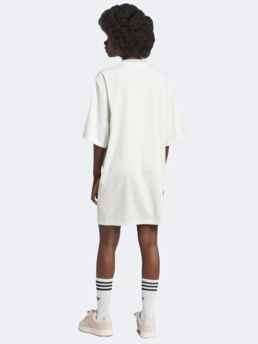 Adidas Oversized Women Original Dress White/Pink