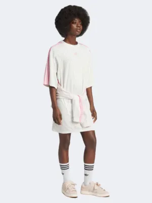 Adidas Oversized Women Original Dress White/Pink