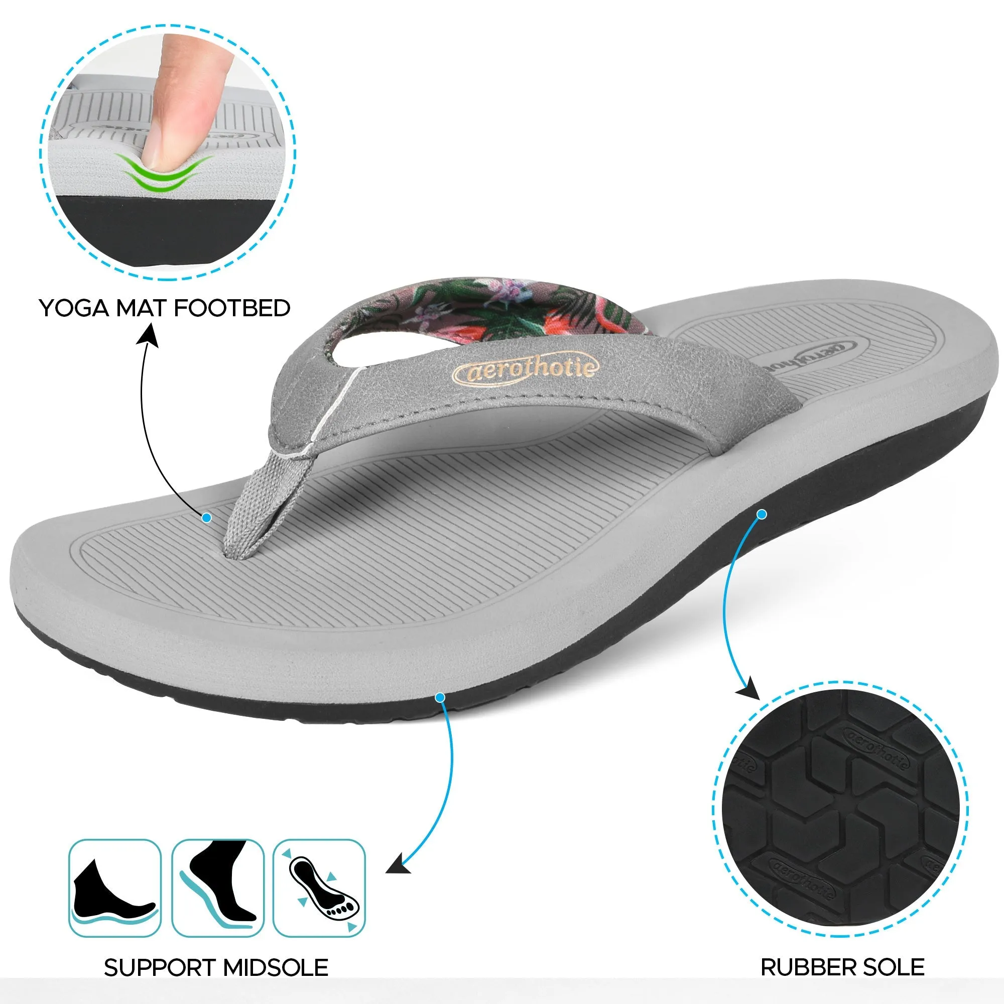 Aerothotic - Breeze Arch Support Thong Ladies Walking Sandals