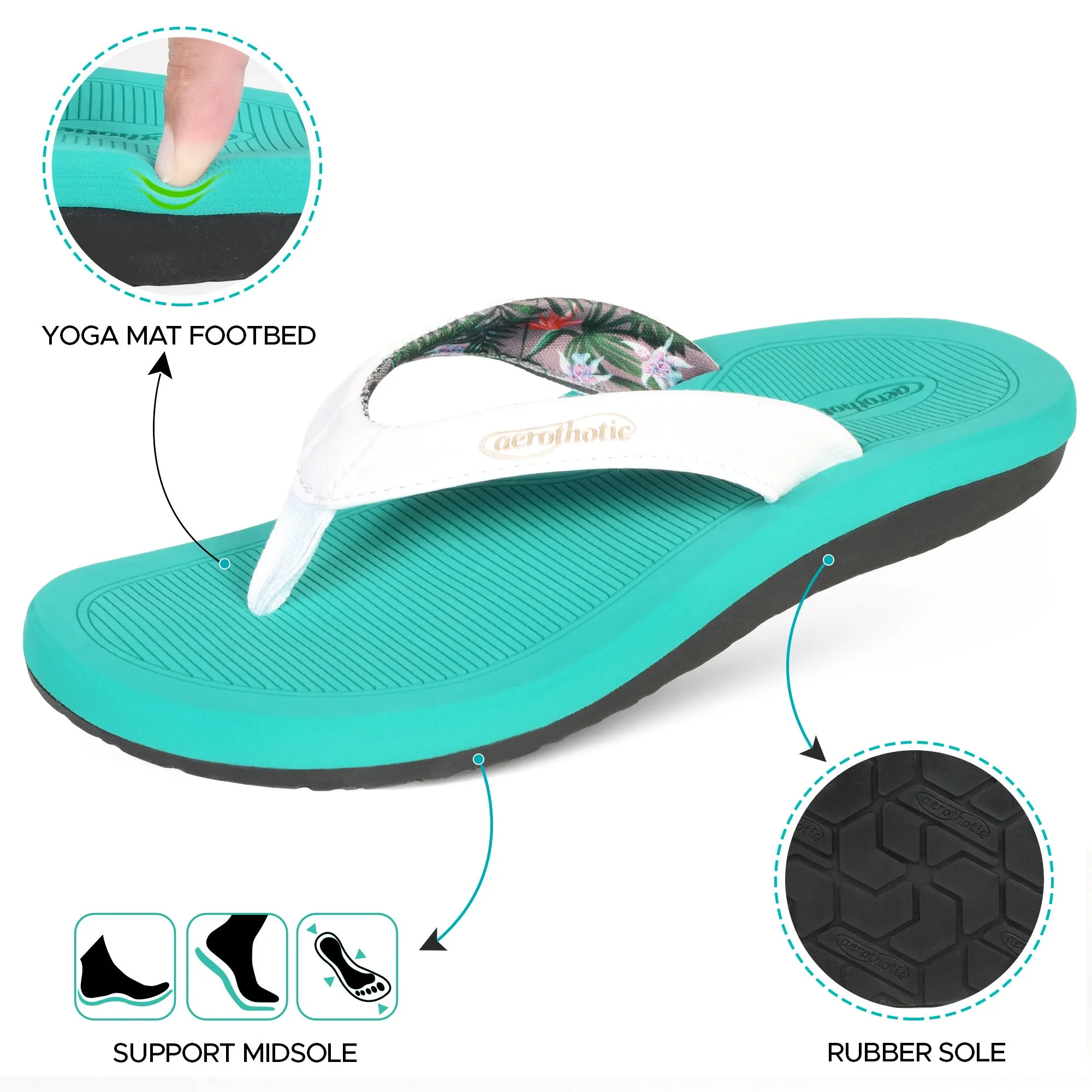 Aerothotic - Breeze Arch Support Thong Ladies Walking Sandals