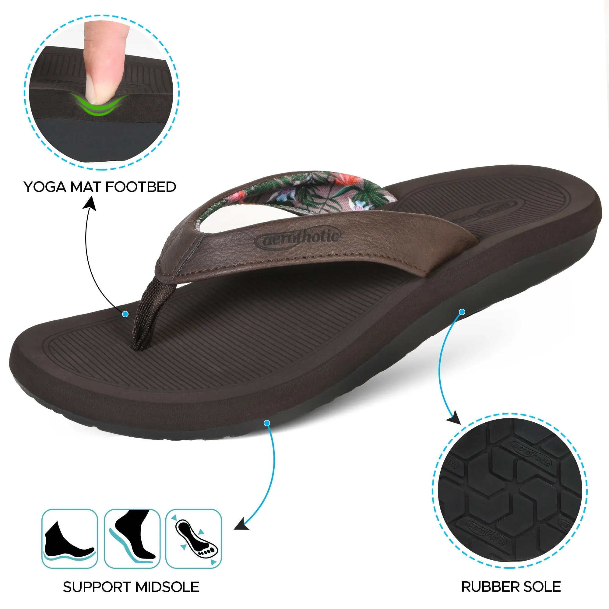 Aerothotic - Breeze Arch Support Thong Ladies Walking Sandals