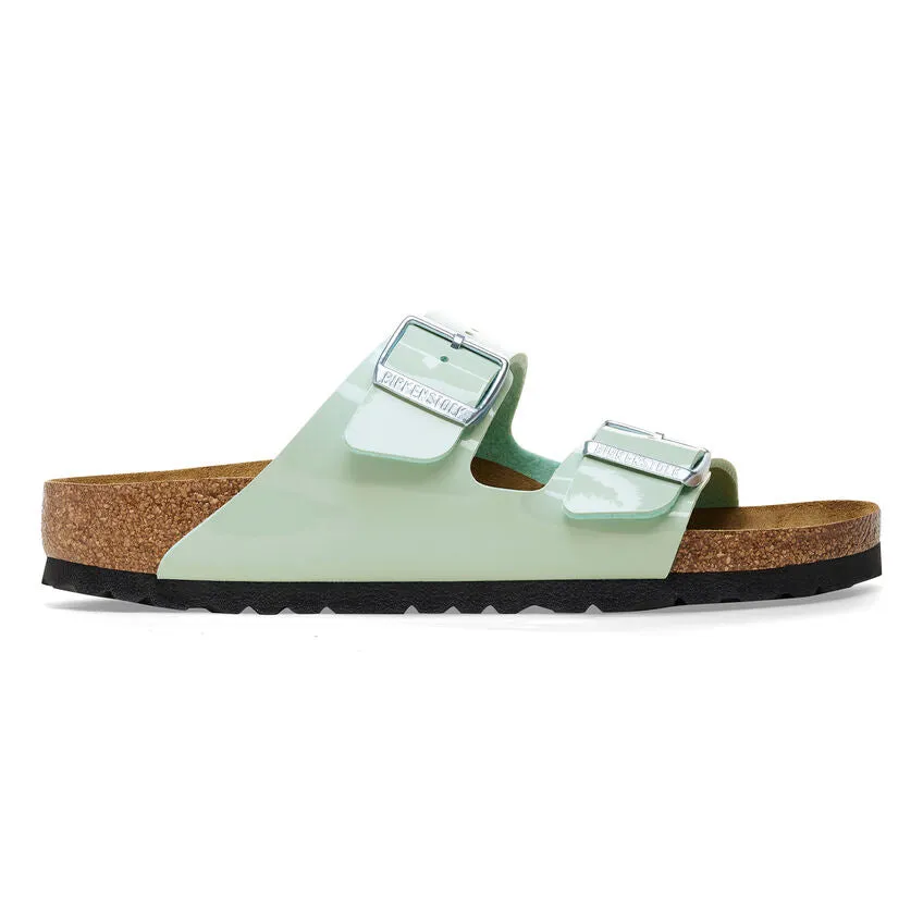 Birkenstock Arizona Surf Green Patent Birko Flor Sandal