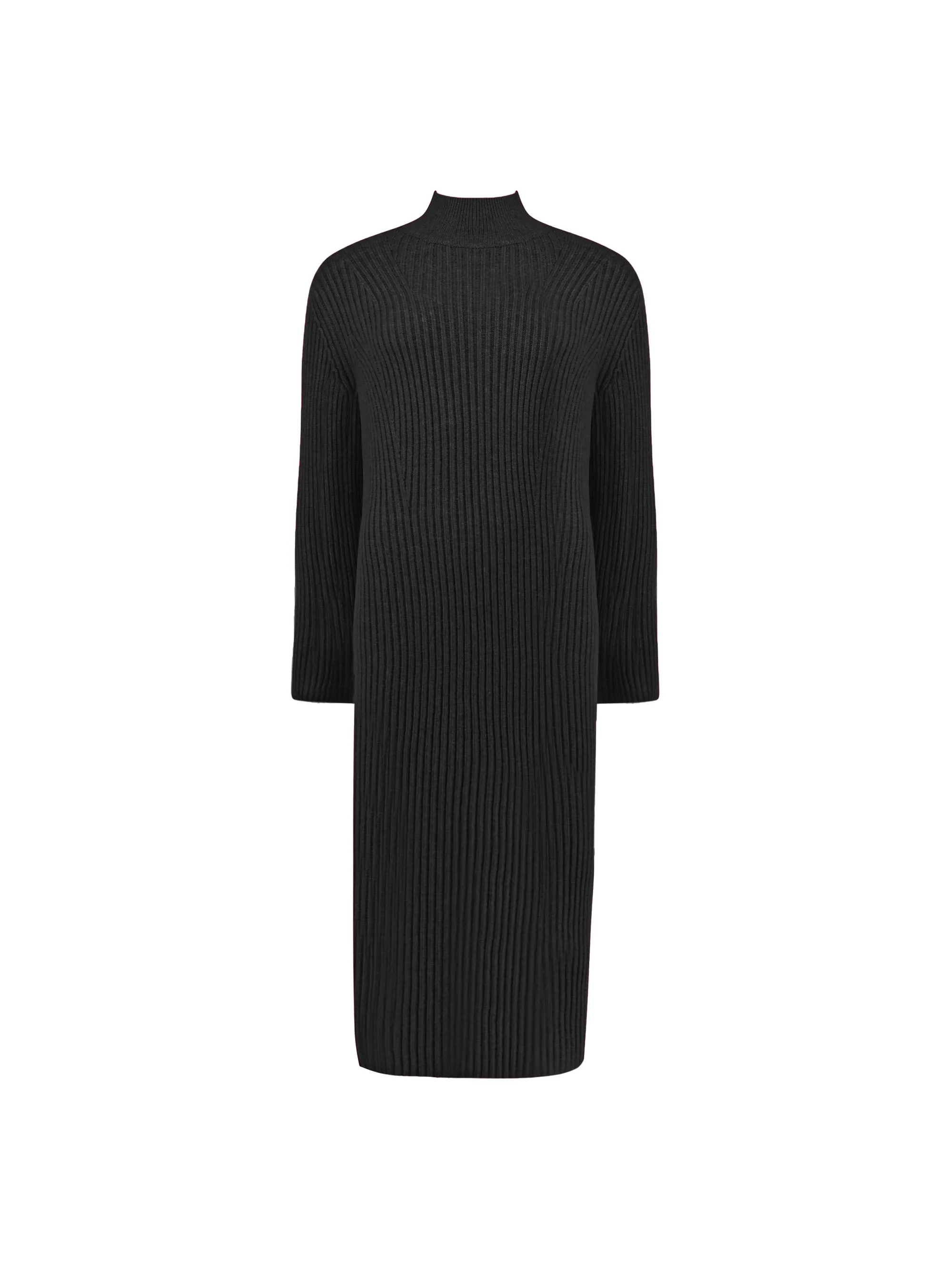 Black Turtle Neck Jumper Dress