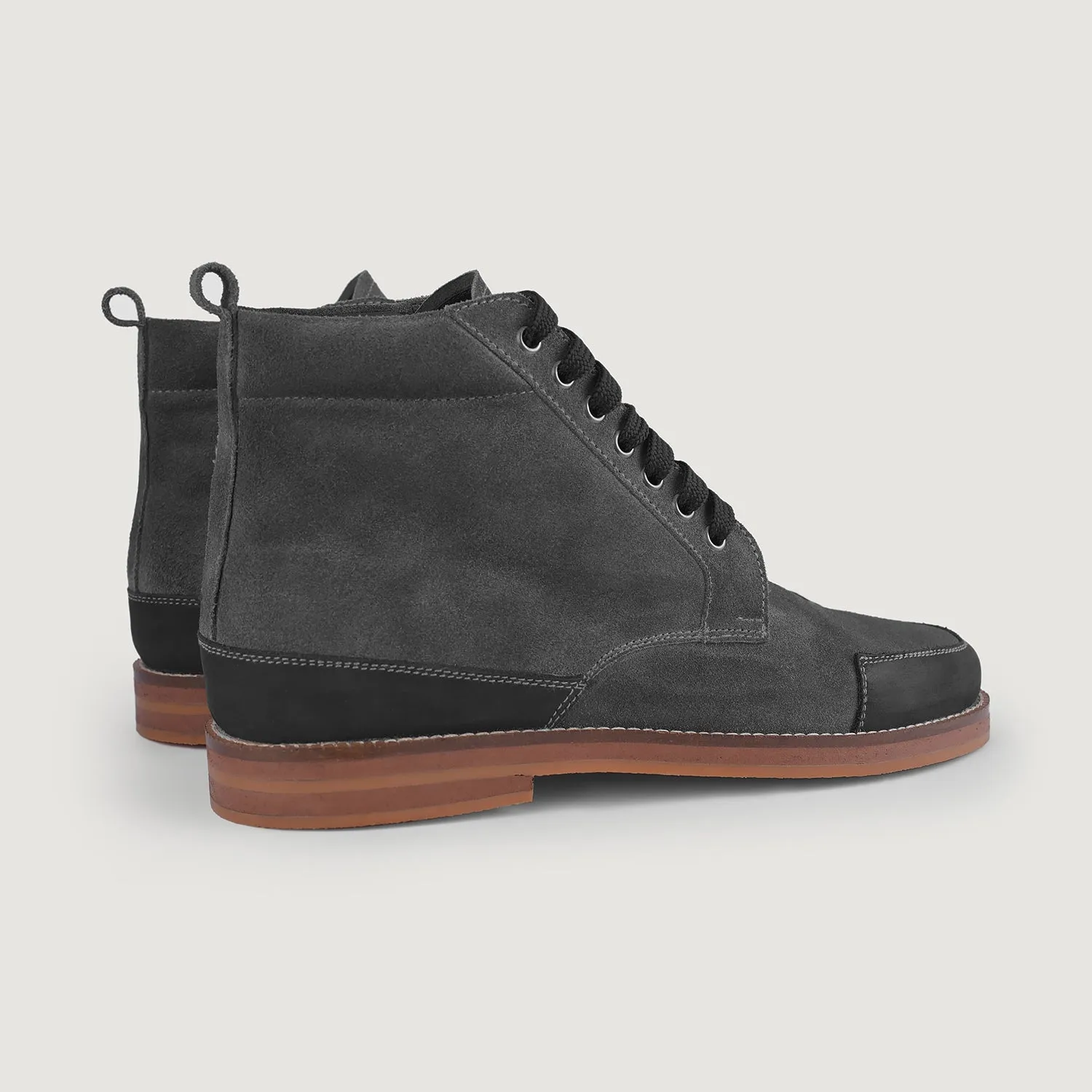 Carnell Moc Toe Grey Suede Boots