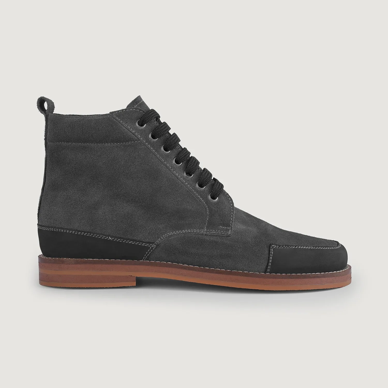 Carnell Moc Toe Grey Suede Boots