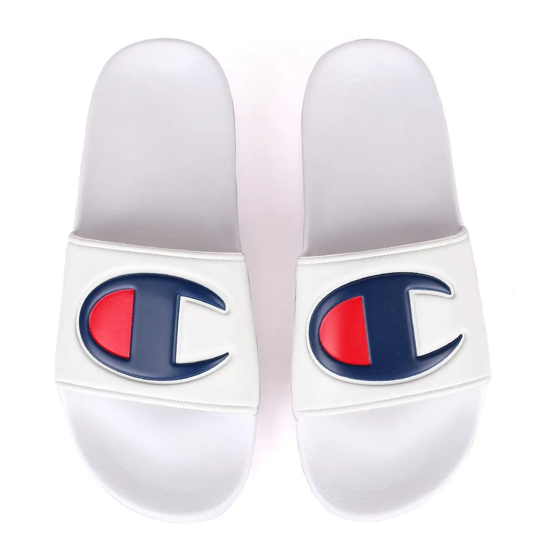 Champ Life Circle Logo Ipo Men's Slides -White