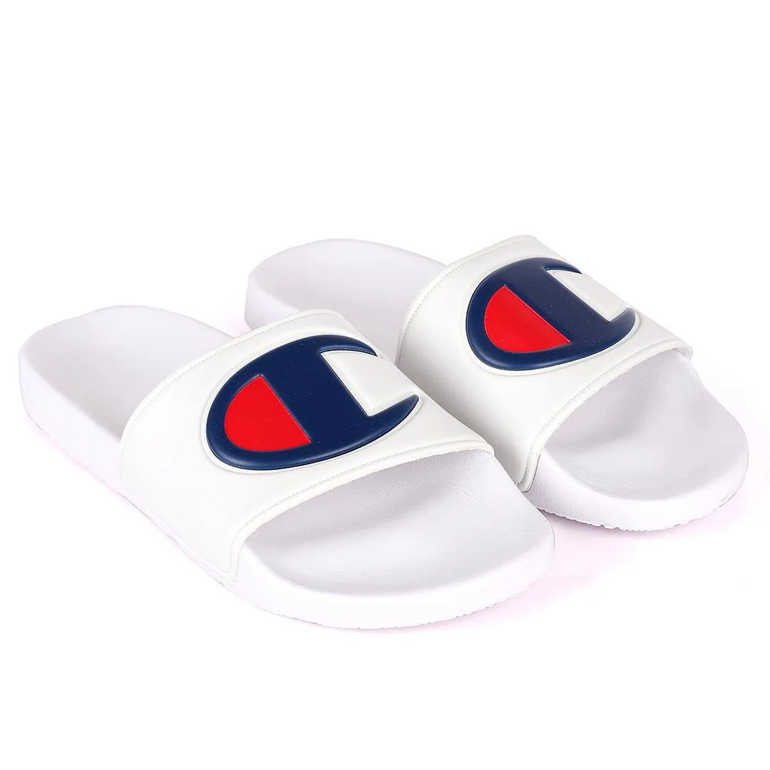 Champ Life Circle Logo Ipo Men's Slides -White