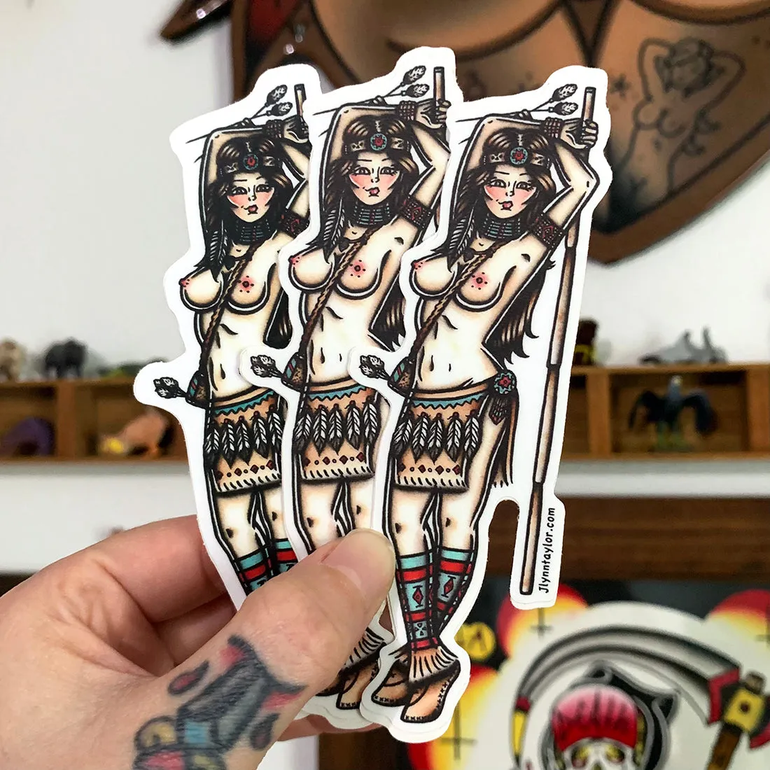 Cherokee Pinup Sticker