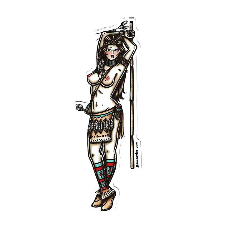 Cherokee Pinup Sticker