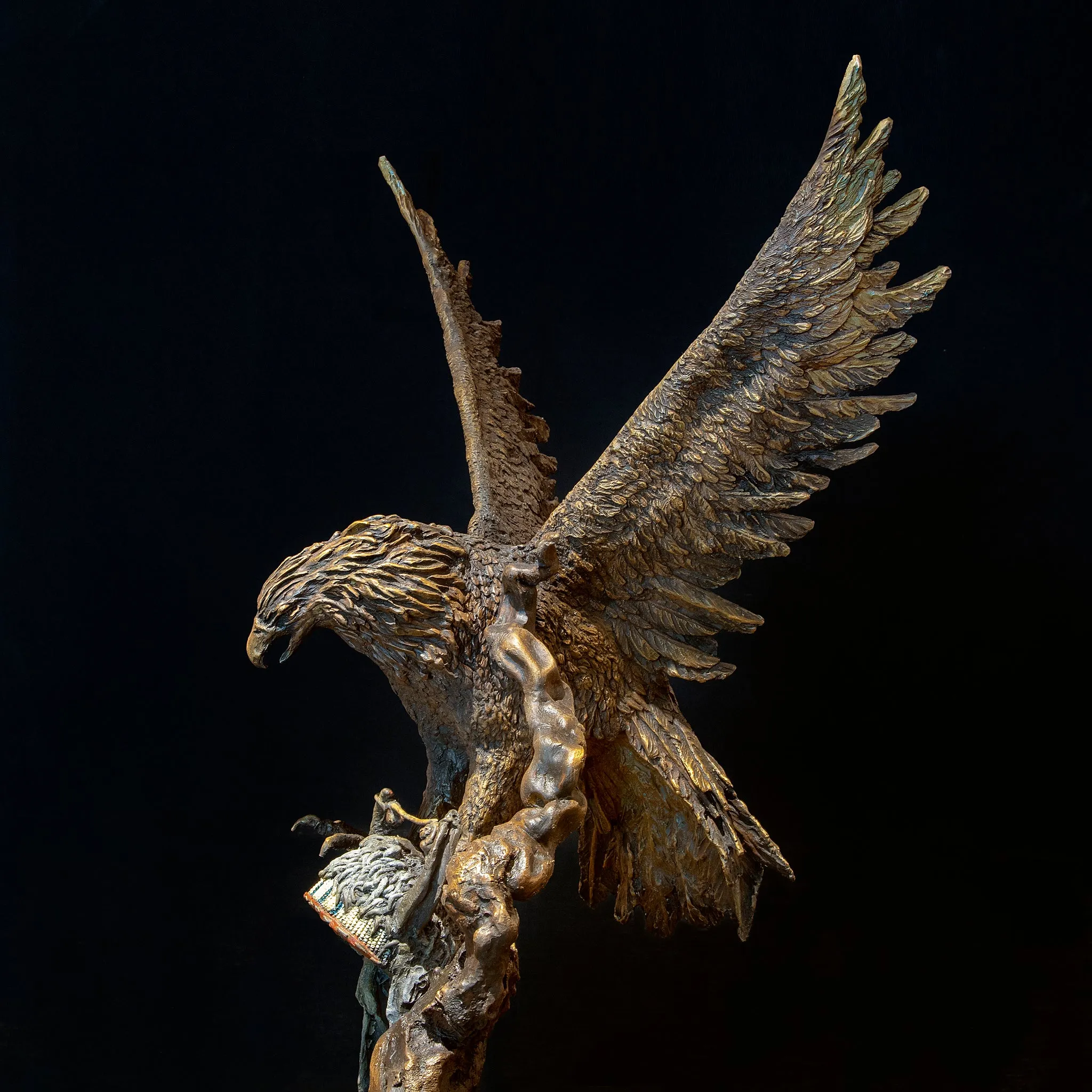 Crowning of a Sioux Chief -- Native American Bronze Statue by Cindy Jo Popejoy