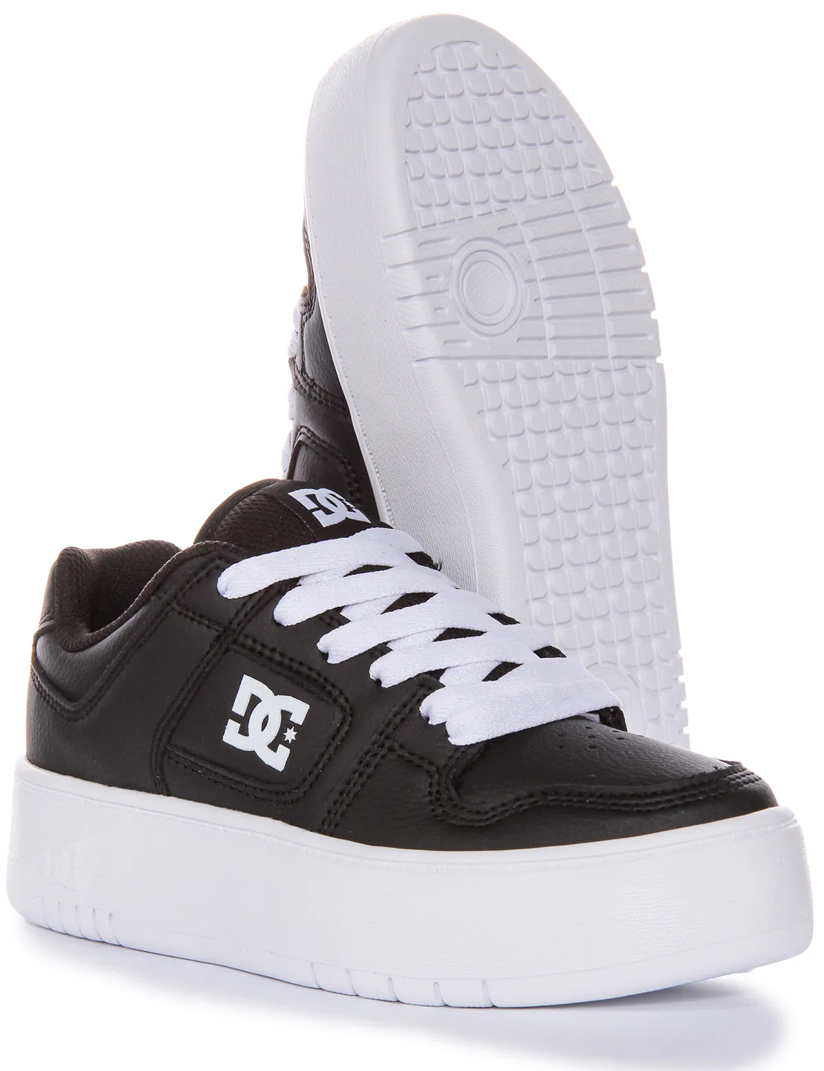 Dc Shoes Manteca 4 Platfrom In Black White For Women