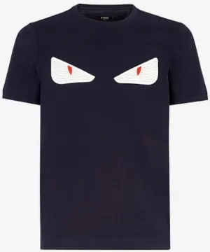 Fendi Eyes Borchie Contrasto Night Blue T-Shirt