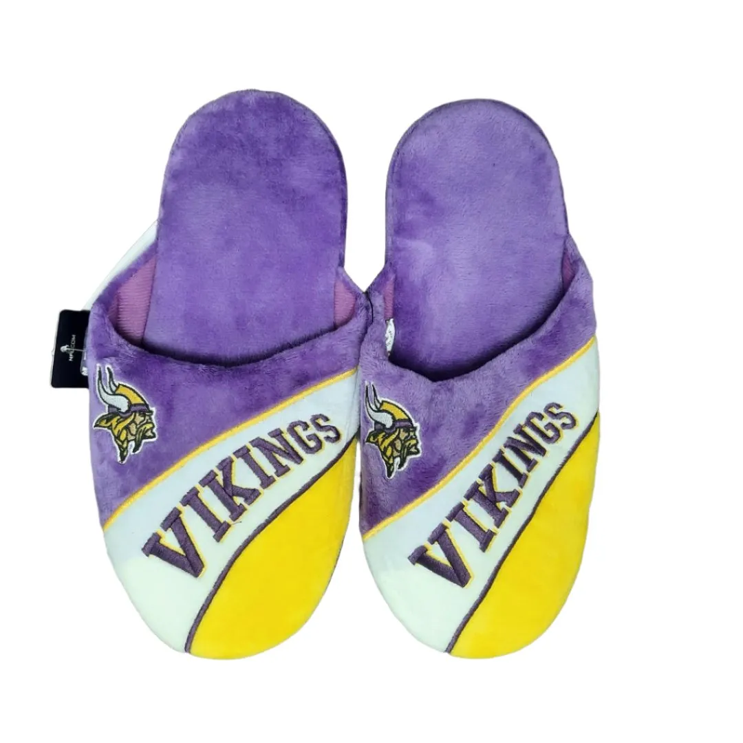 FOCO Men's NFL Minnesota Vikings Action Curve Slippers