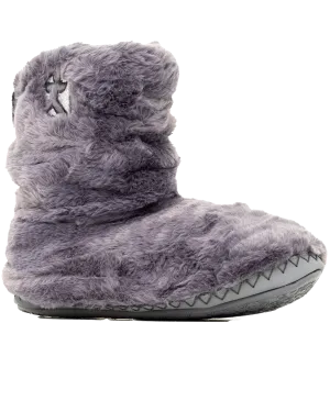 Gisele High Density Faux Fur Rouched Slipper Boots in Ink