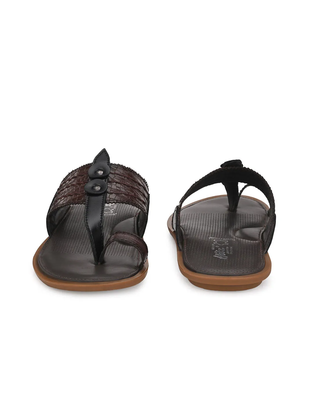 HITZMS_5814 Men's Brown Synthetic Daily Wear Open Slipper