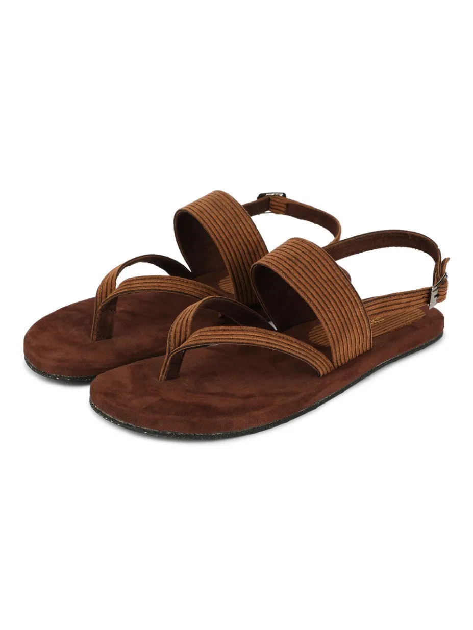 Hiver Thong-Strap Corduroy Sandals Men