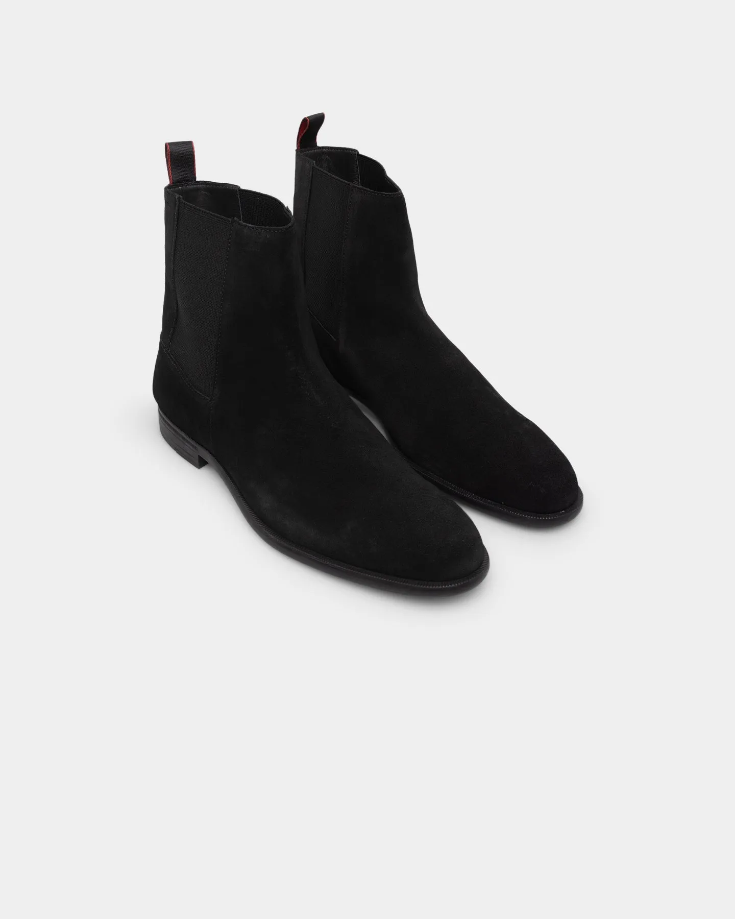 Hugo Boss Kyron Chelsea Suede Boots Black