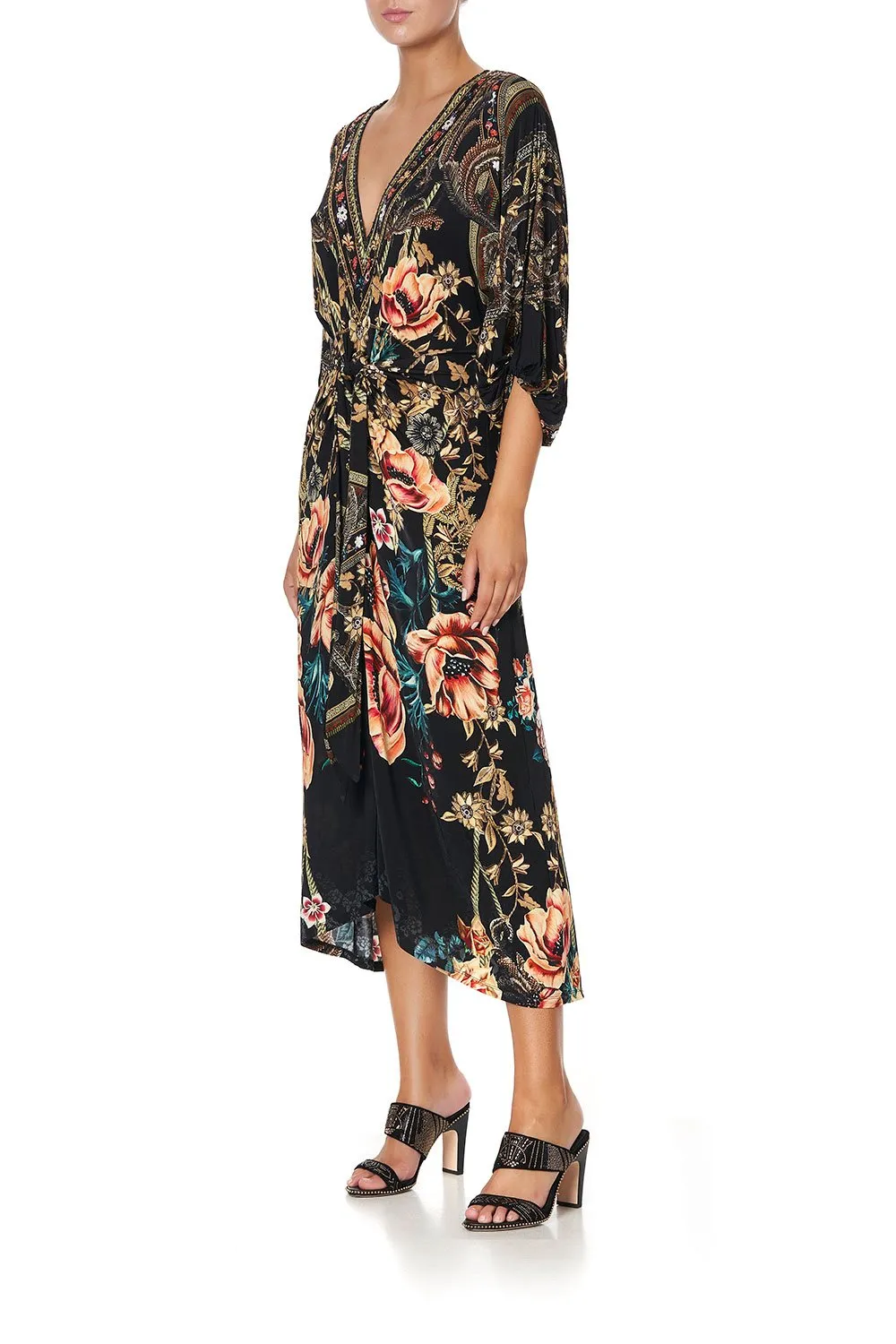 JERSEY TWIST SLEEVE DRESS BELLE OF THE BAROQUE