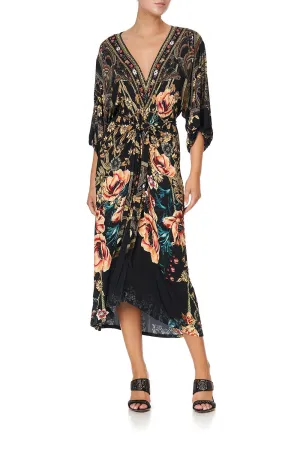 JERSEY TWIST SLEEVE DRESS BELLE OF THE BAROQUE