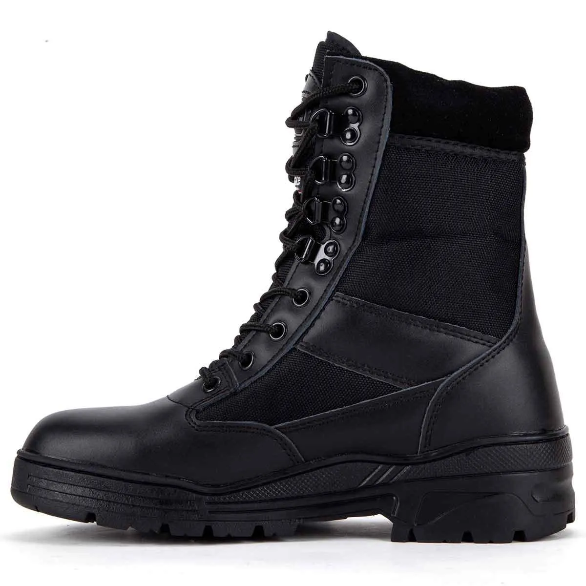 Kombat Black Half Leather Patrol Boot