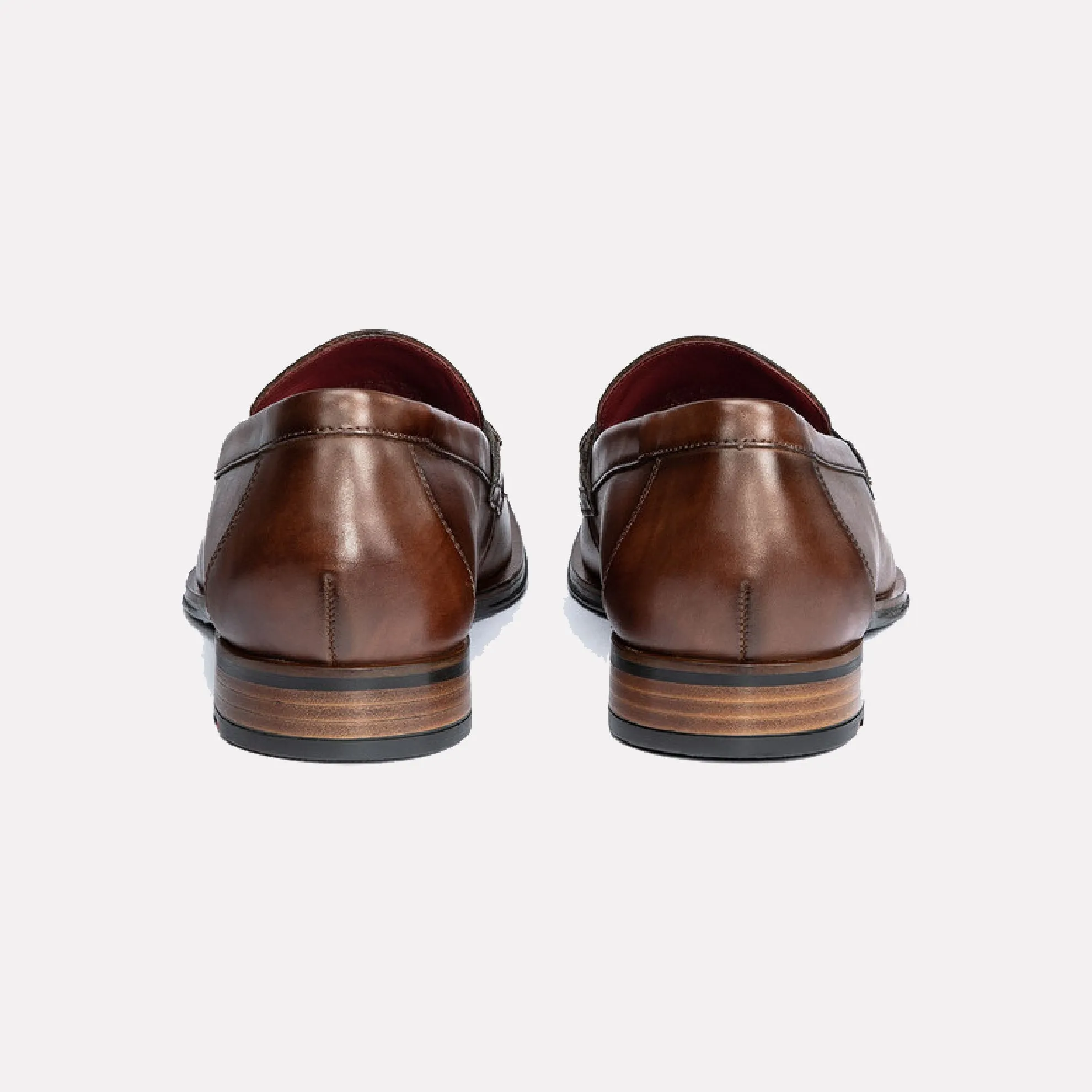 LLOYD SAGRES Slip-On Smooth Leather Loafer / Brown