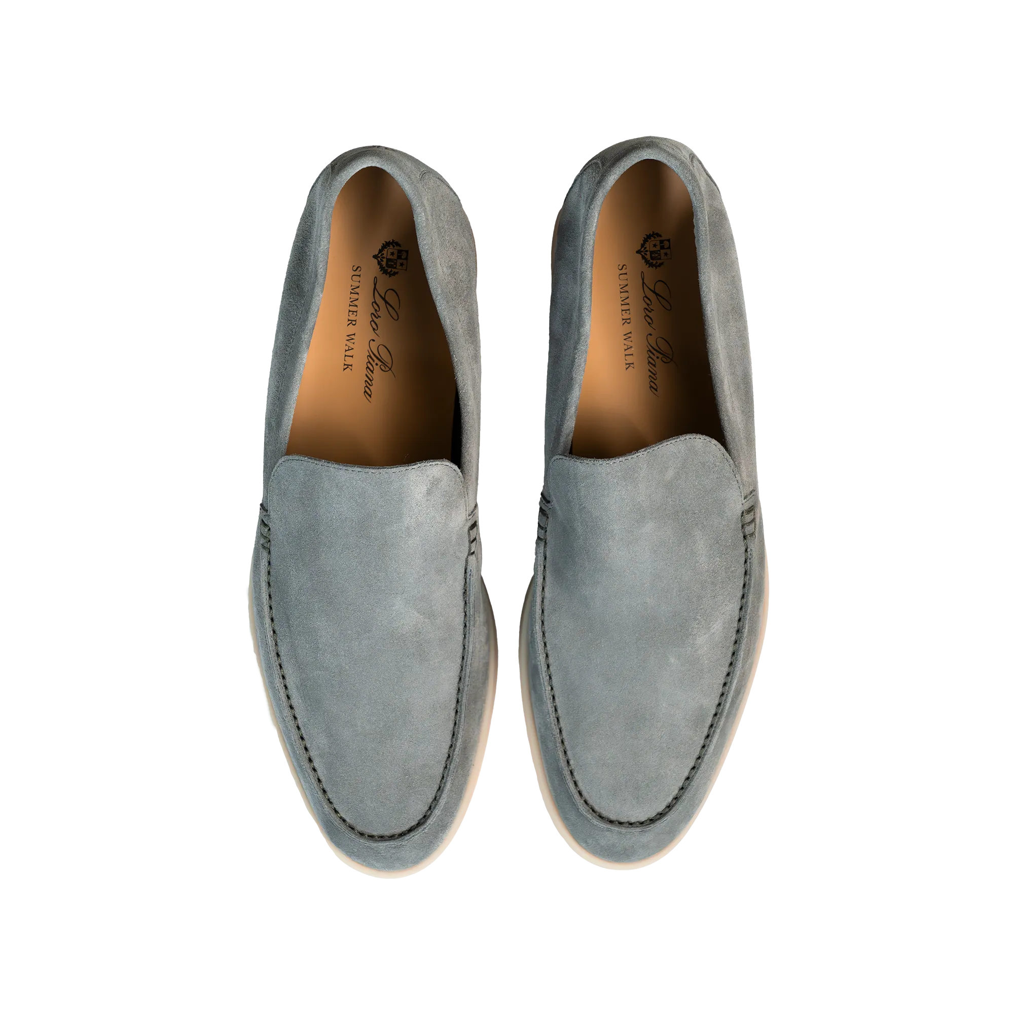 Loro Piana Summer Walks Suede Lightgrey