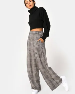 Majustie Highwaist Trouser in Charles Check Grey