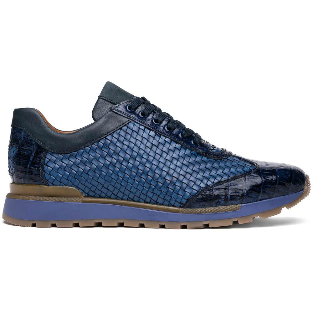 Marco Di Milano Roma Caiman Navy Fashion Sneakers