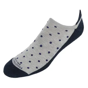 Men's Cushioned Polka Dot Invisible Sneaker Sock (1 Pair)