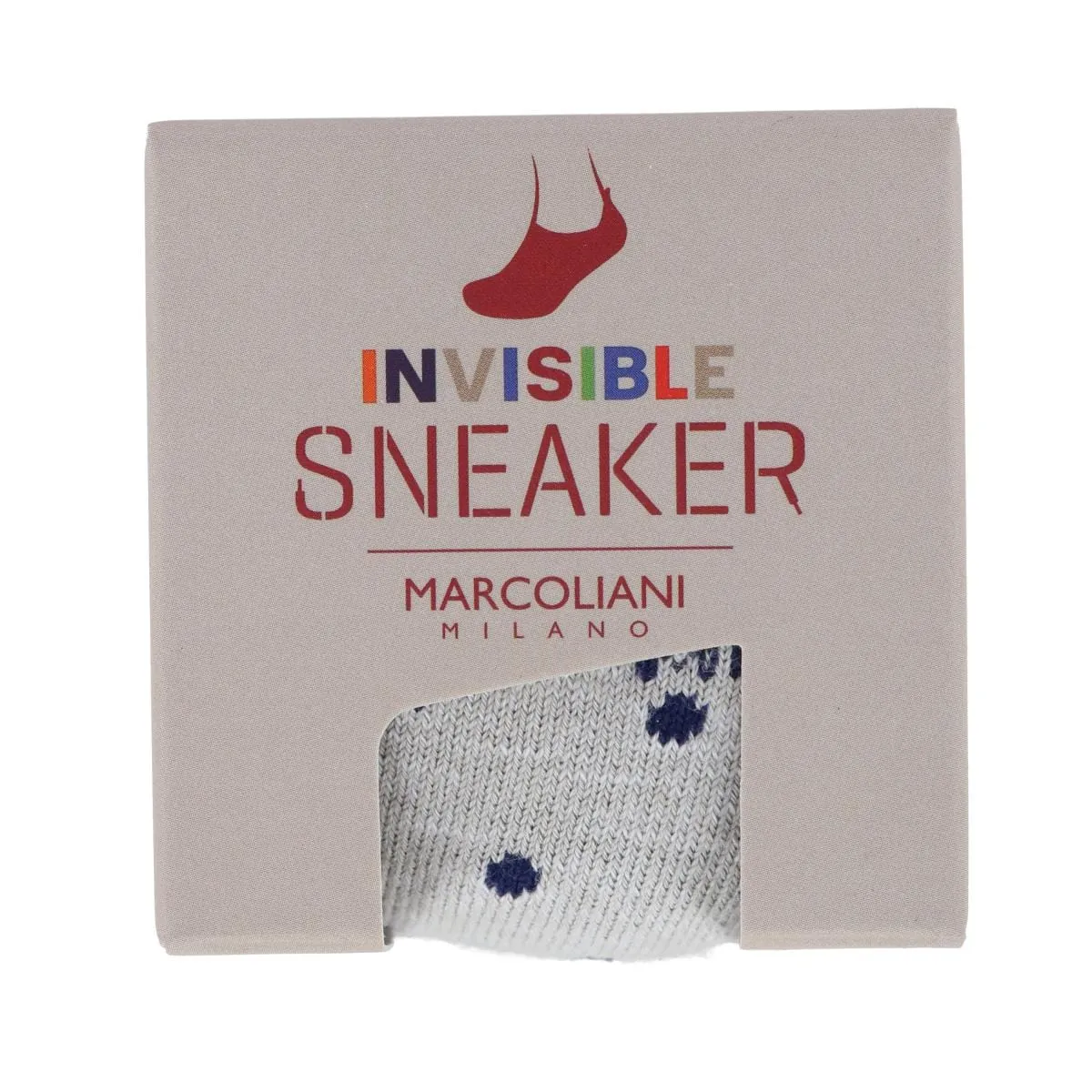 Men's Cushioned Polka Dot Invisible Sneaker Sock (1 Pair)