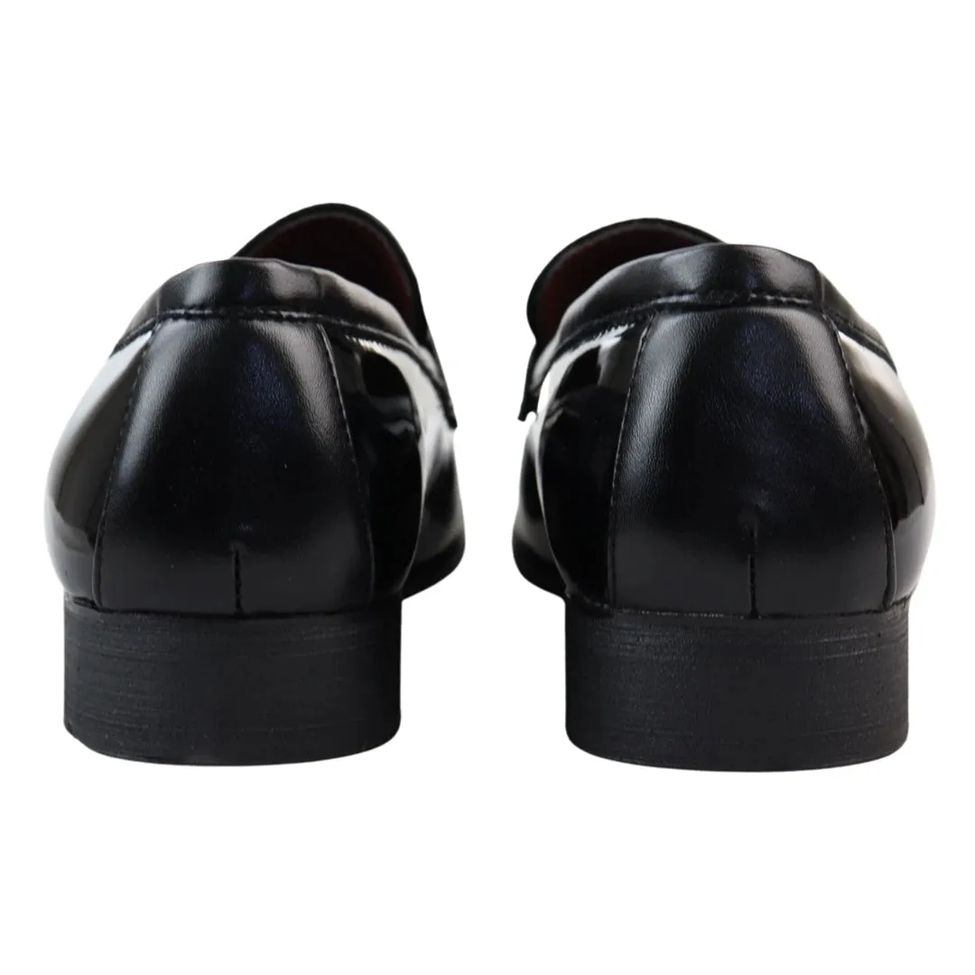 Men's Patent Tassel Slip On Loafers