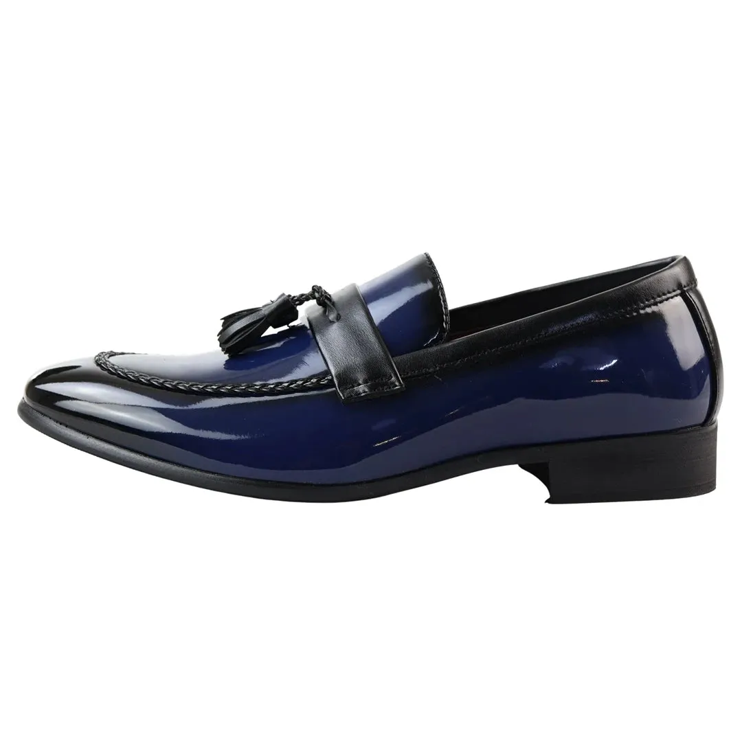 Men's Patent Tassel Slip On Loafers