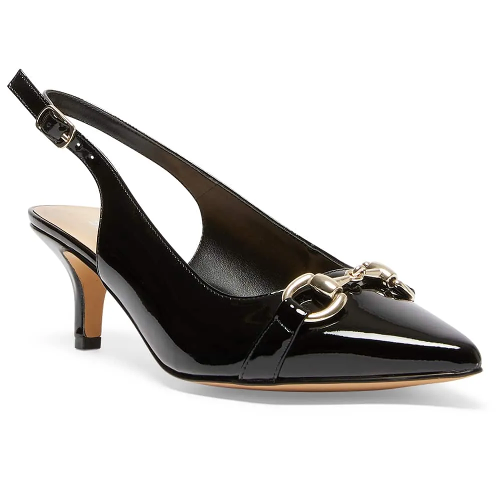 Nigella Heel in Black Patent