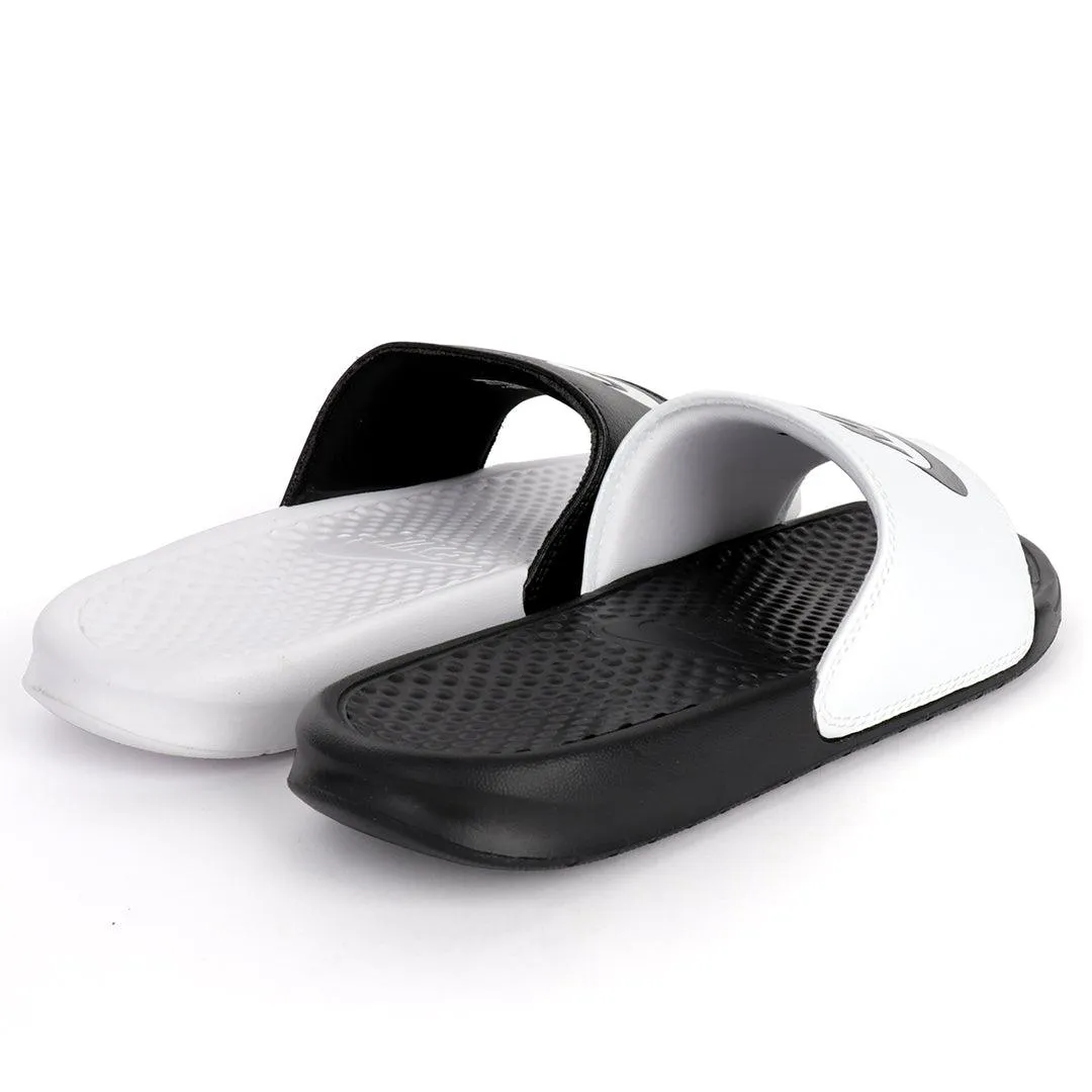 NK Benasi JDI Black and White Design Men's Slide