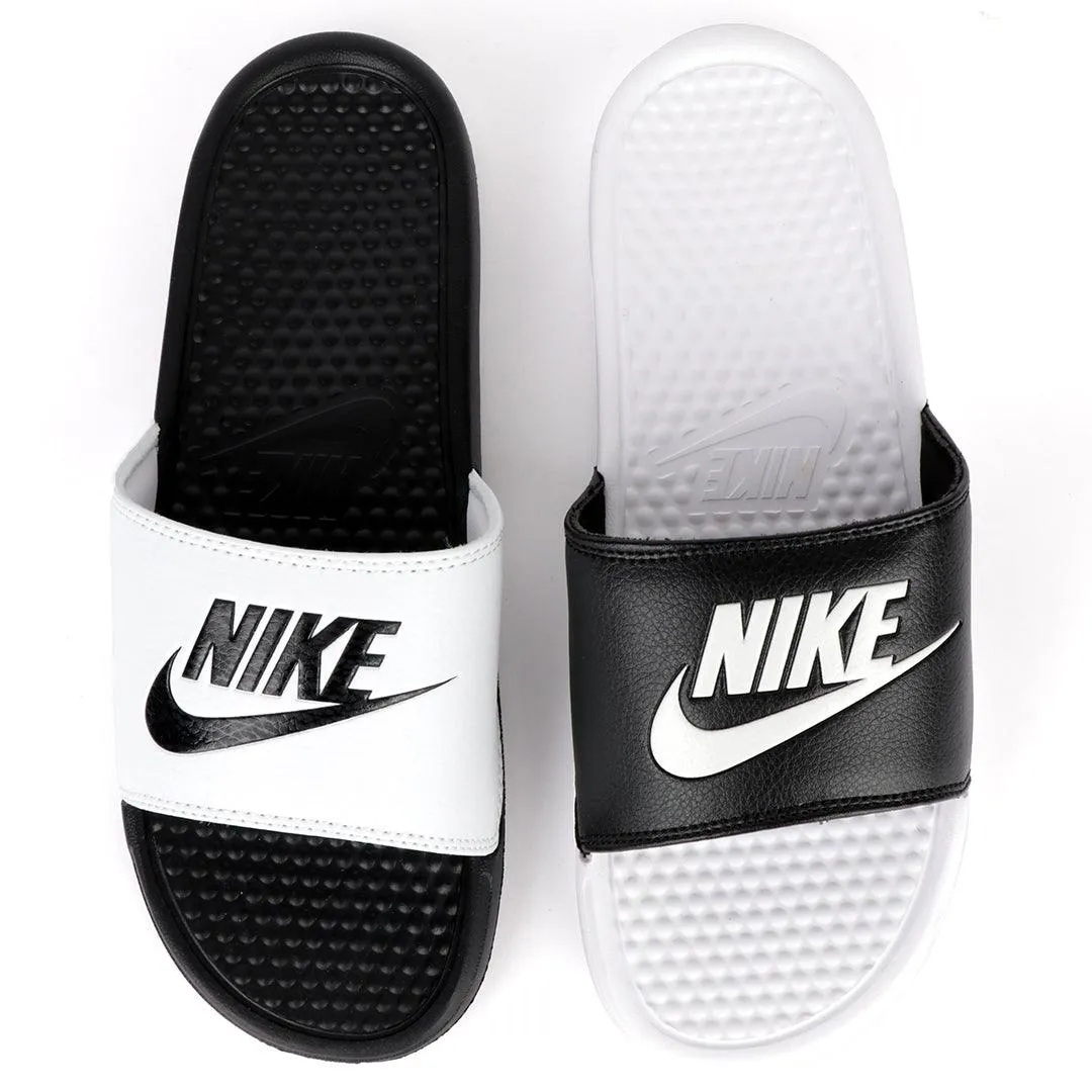 NK Benasi JDI Black and White Design Men's Slide