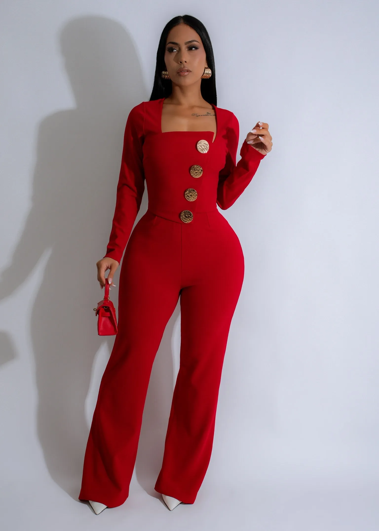 Opulent Ascent Jumpsuit Red