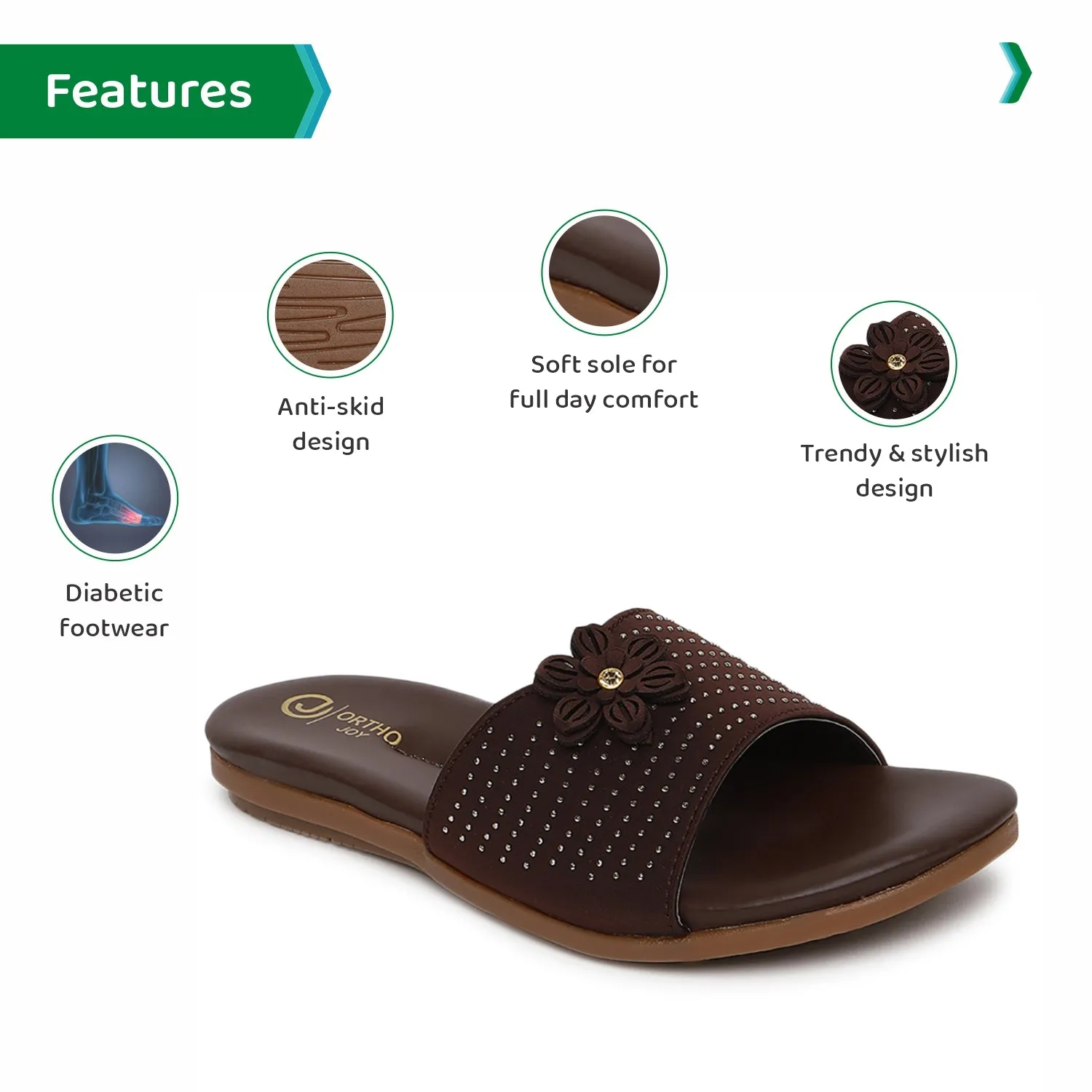 ORTHO JOY Fancy doctor Slipper  | Stylish Footwear