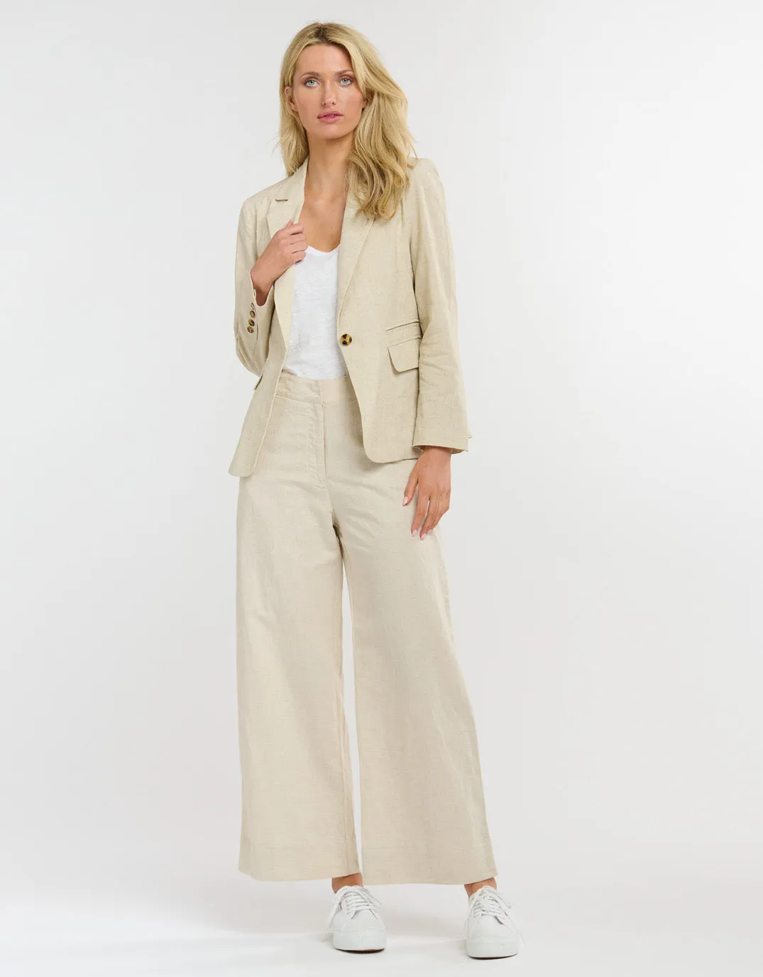 Portofino Linen Blazer - Natural