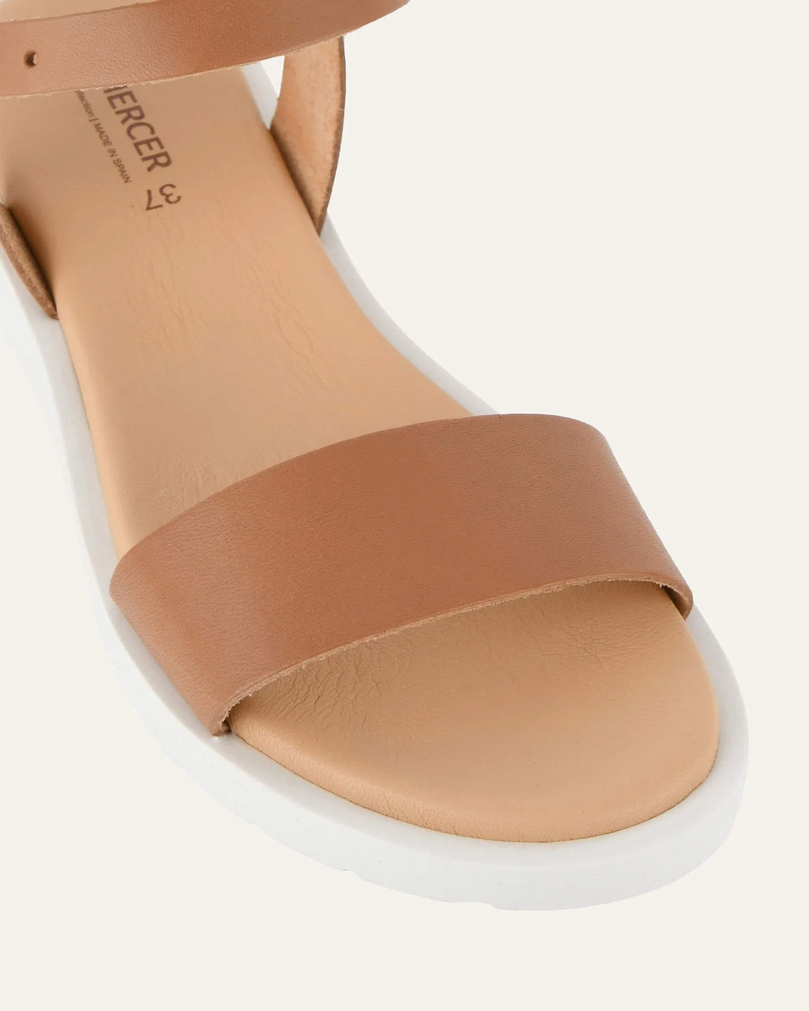 ROBIN FLAT SANDALS TAN LEATHER