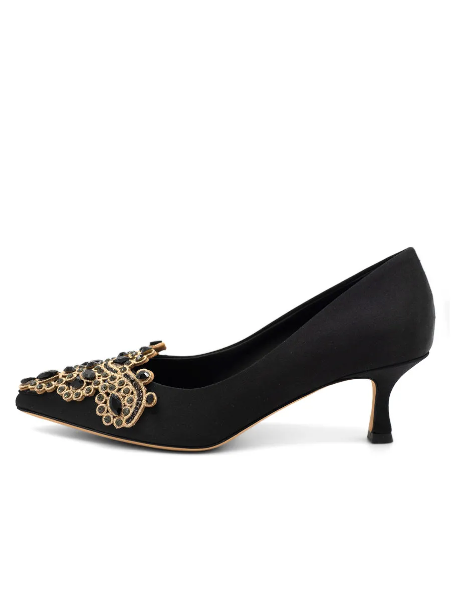 Sabrina Pointed Toe Kitten Heel