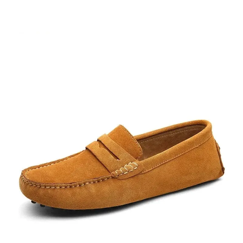 Size 49 Men Casual Shoes Fashion Men Shoes Genuine Leather Men Loafers Moccasins Slip On Men's Flats Male Driving Shoes