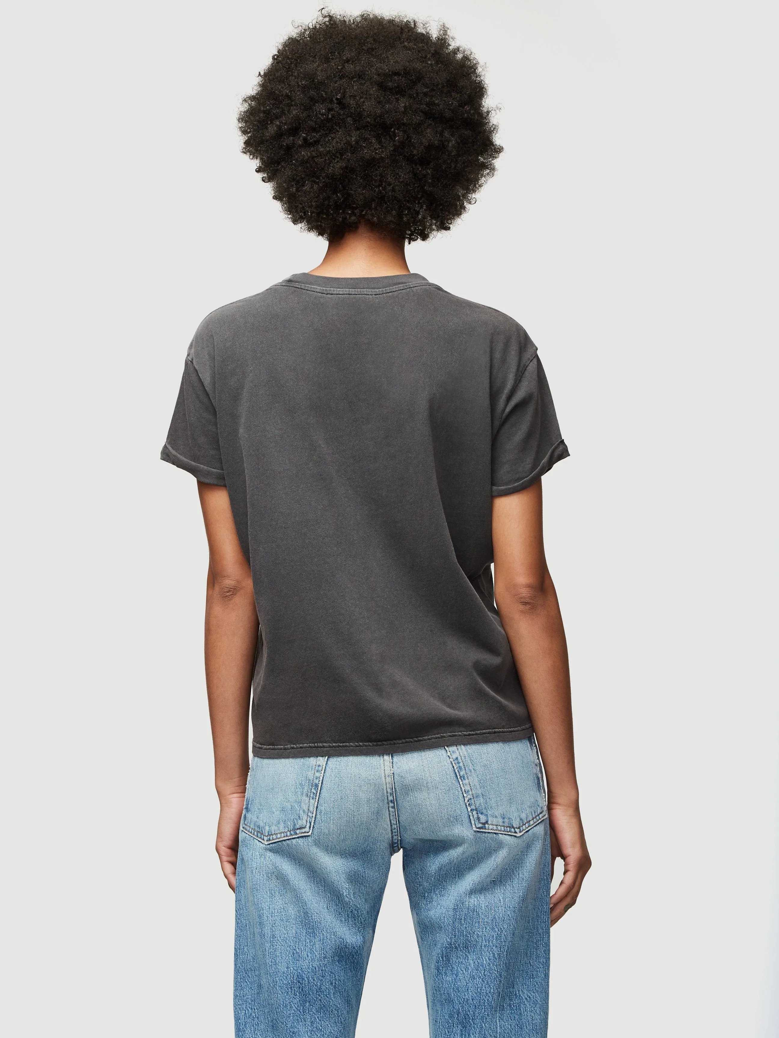 Slouchy Pocket Tee -- Faded Noir