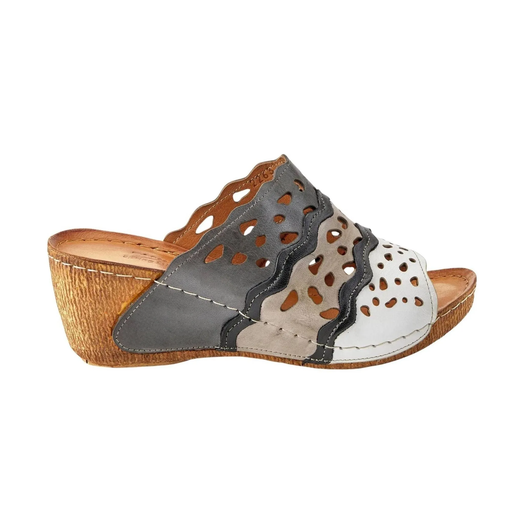 Spring Step Women's Footy Sandals - Grey Multi