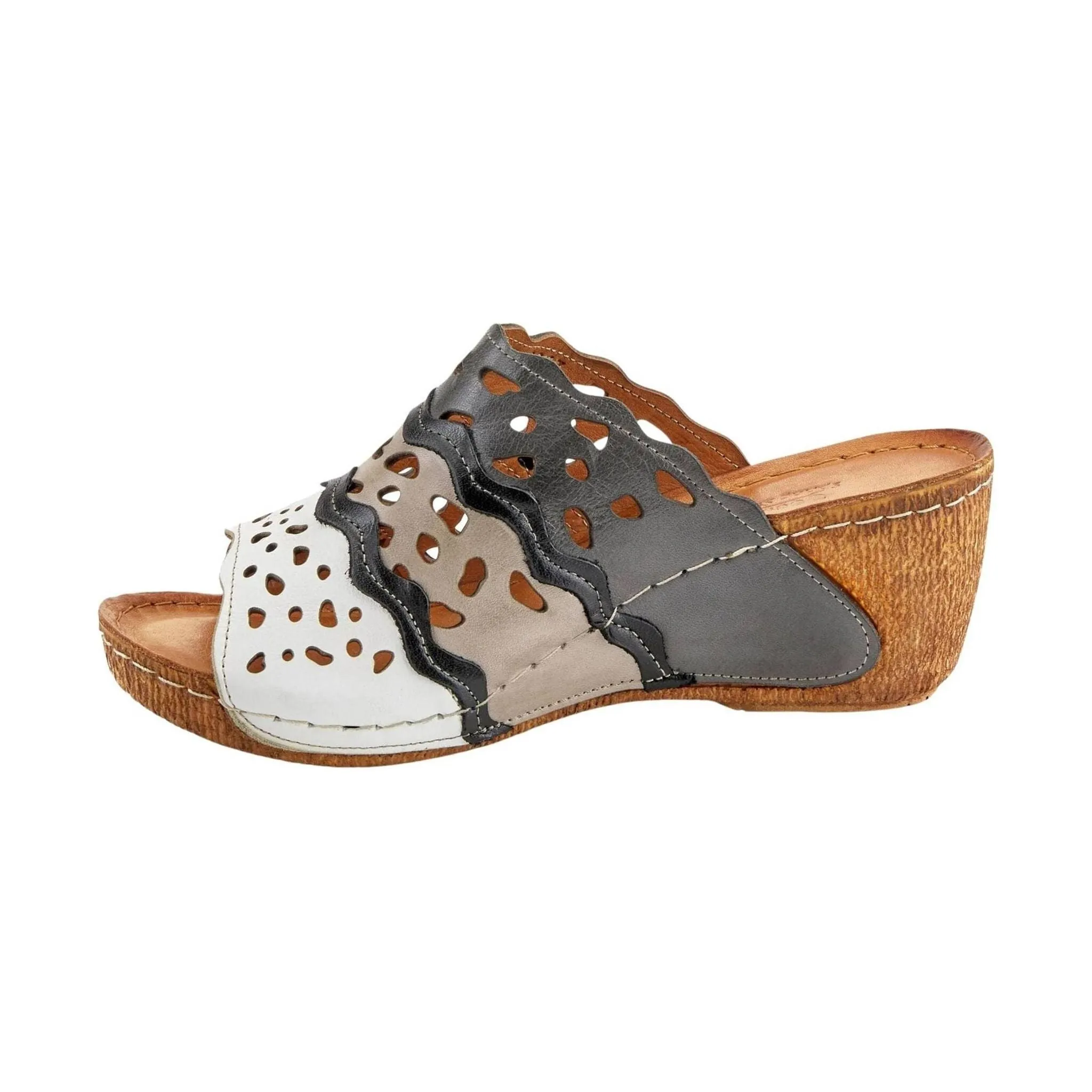 Spring Step Women's Footy Sandals - Grey Multi