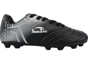 Sun-Tec Black/Silver Soccer Boots