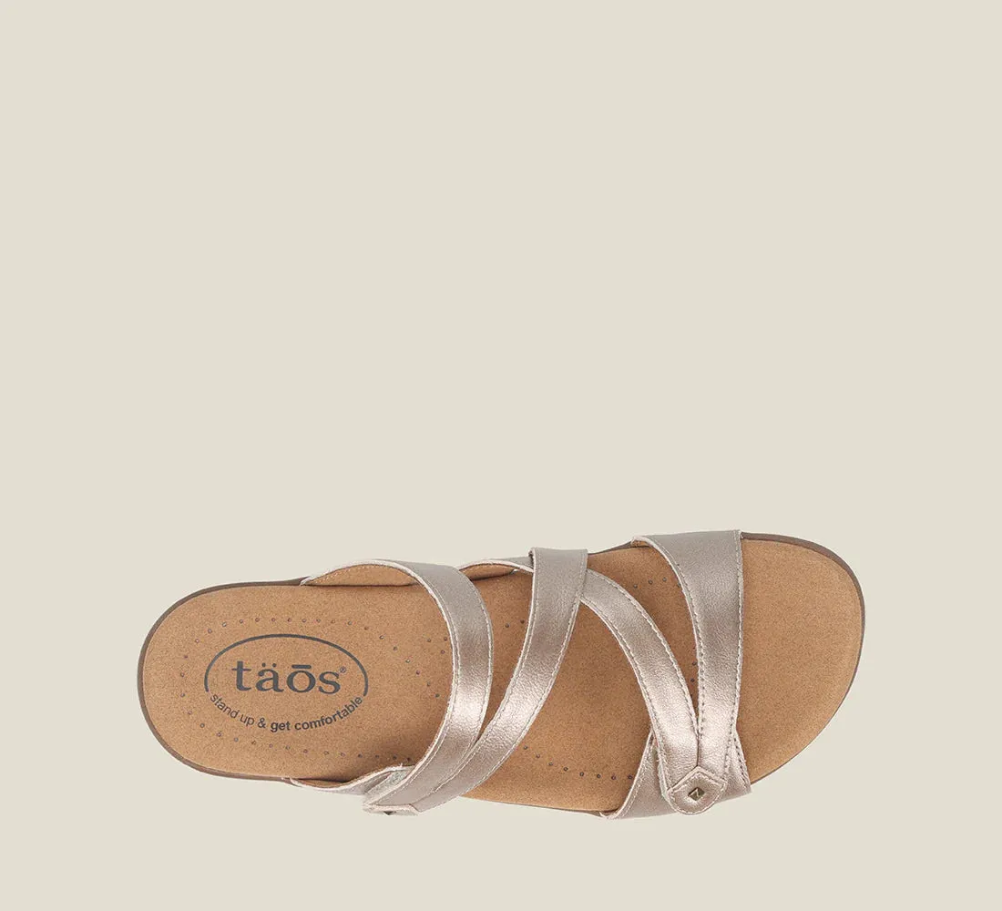 Taos Double U Champagne Slide Sandal Women's