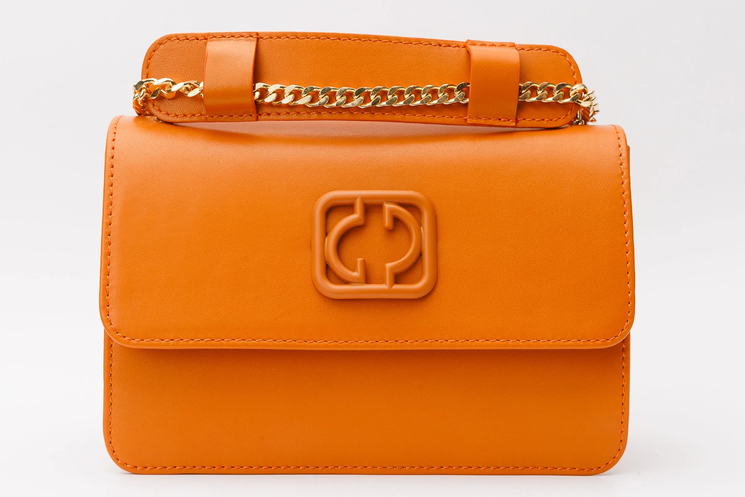 The Maneadero Orange Leather Handbag