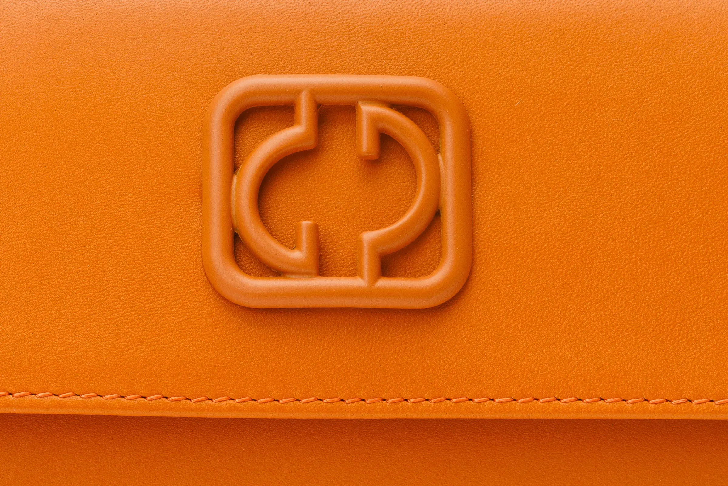 The Maneadero Orange Leather Handbag