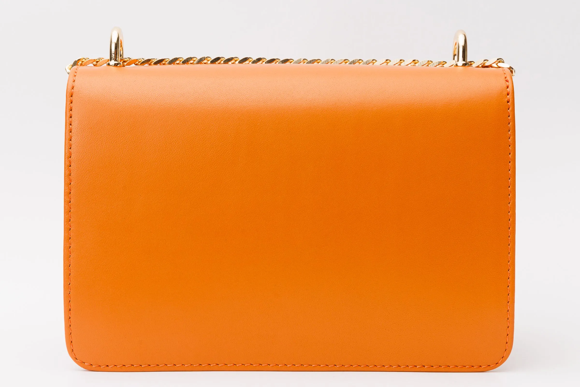 The Maneadero Orange Leather Handbag