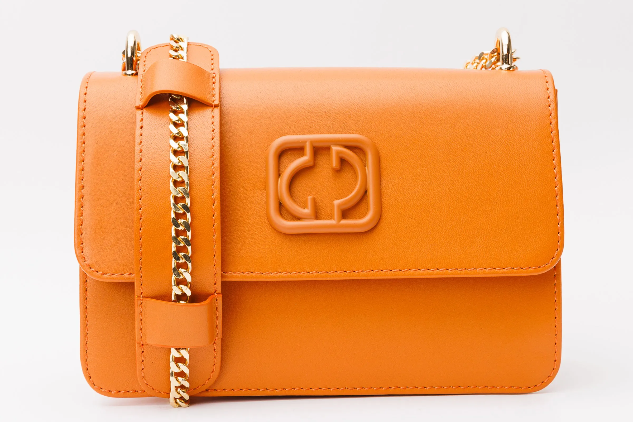 The Maneadero Orange Leather Handbag